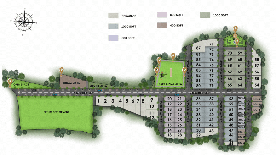Gujral Hills Amenities Map