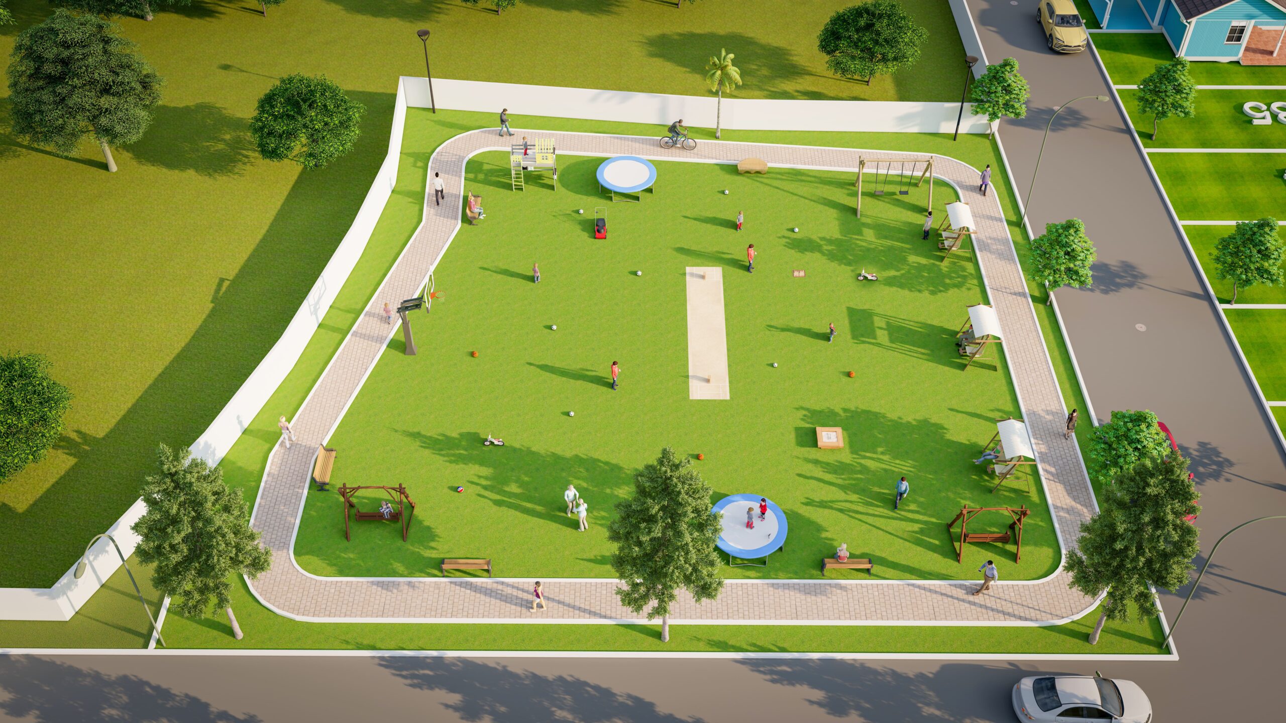 Playground & Jogging Track