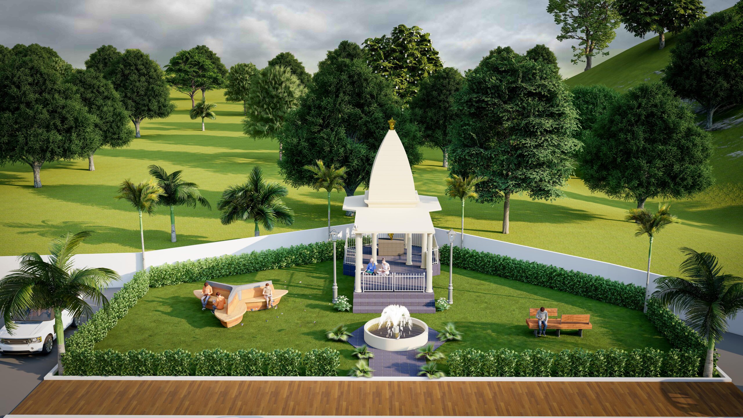 Temple & Orchard